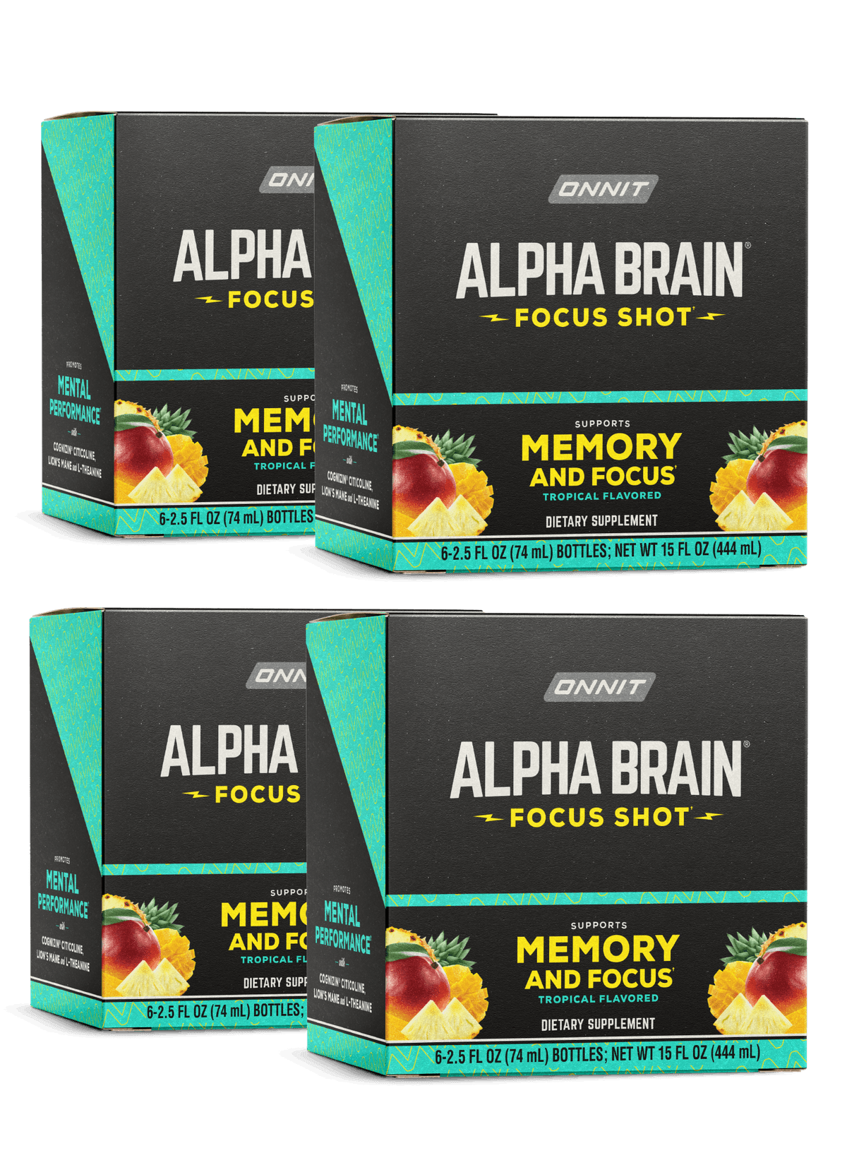 Alpha BRAIN® Focus Shot - Tropical (2.5 fl oz, 24 ct)