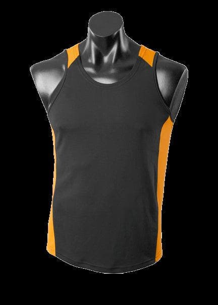 Kids Premier Singlet Black/Gold